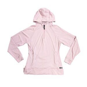 Athleta Quarter Zip Hooded Pullover Top size S